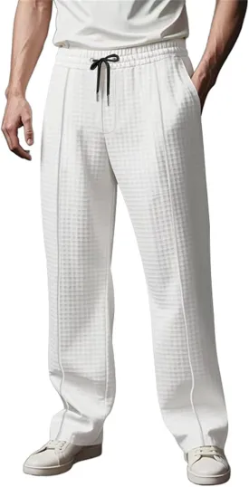 Mens Lightweight Loose Fit Elastic Waist Drawstring Wide Leg Summer Beach Yoga Pajama Lounge Sleep Trouser Pants