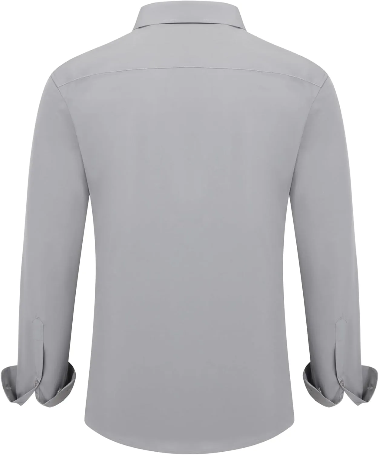 Men's Long Sleeve Dress Shirts, Regular Fit Stretch Wrinkle-Free Business Casual Button-Down Shirts with Front Pocket