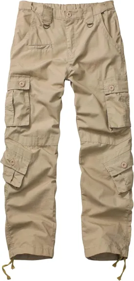 Men's Outdoor Hiking Pants, Elastic Waist Cargo Pants for Men Casual Work Ripstop Tactical Pants with 9 Pockets