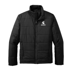 Michigan State Hockey Black Puffer Jacket