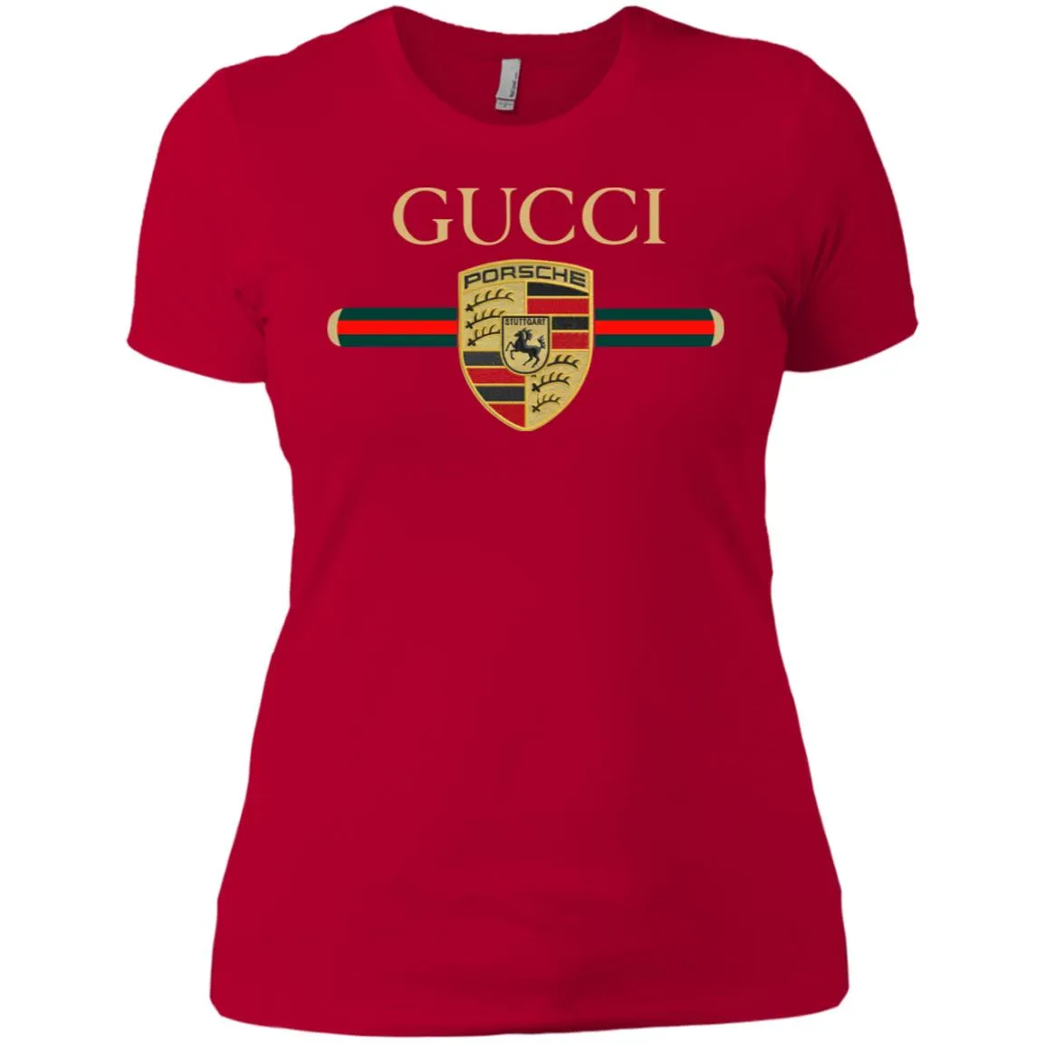 New Gucci Porsche Shirt Women Cotton T-Shirt