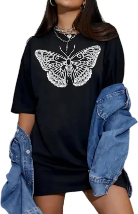 Oversized T Shirts for Women Short Sleeve Summer Loose Vintage Graphic Tees