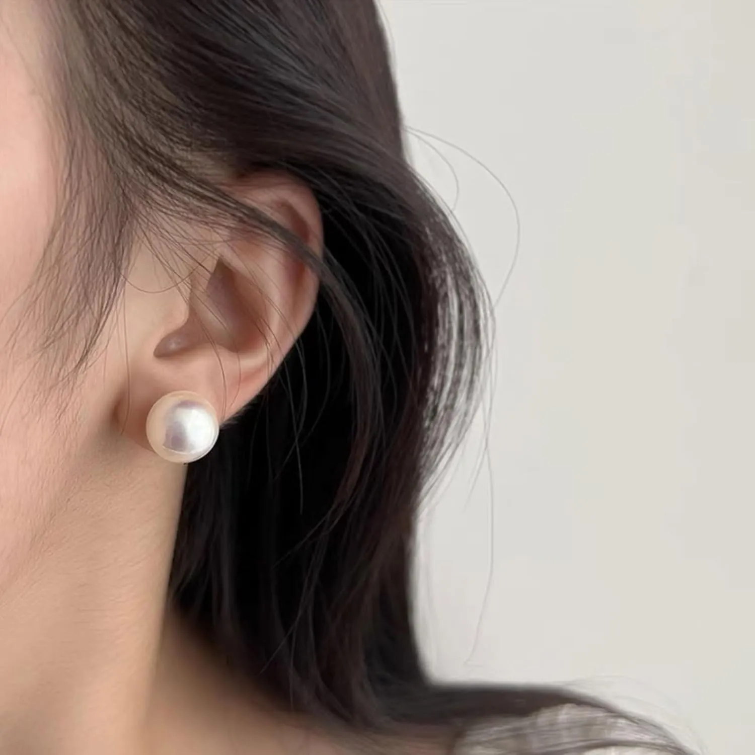 Pearl Clip on Earrings for Women Silver Rhinestones Pearl Dangle Drop Earring Large Pearls Earring Non Pierced Party Jewelry Wedding Jewelry for Brides Bridesmaid Birthday Gifts for Women