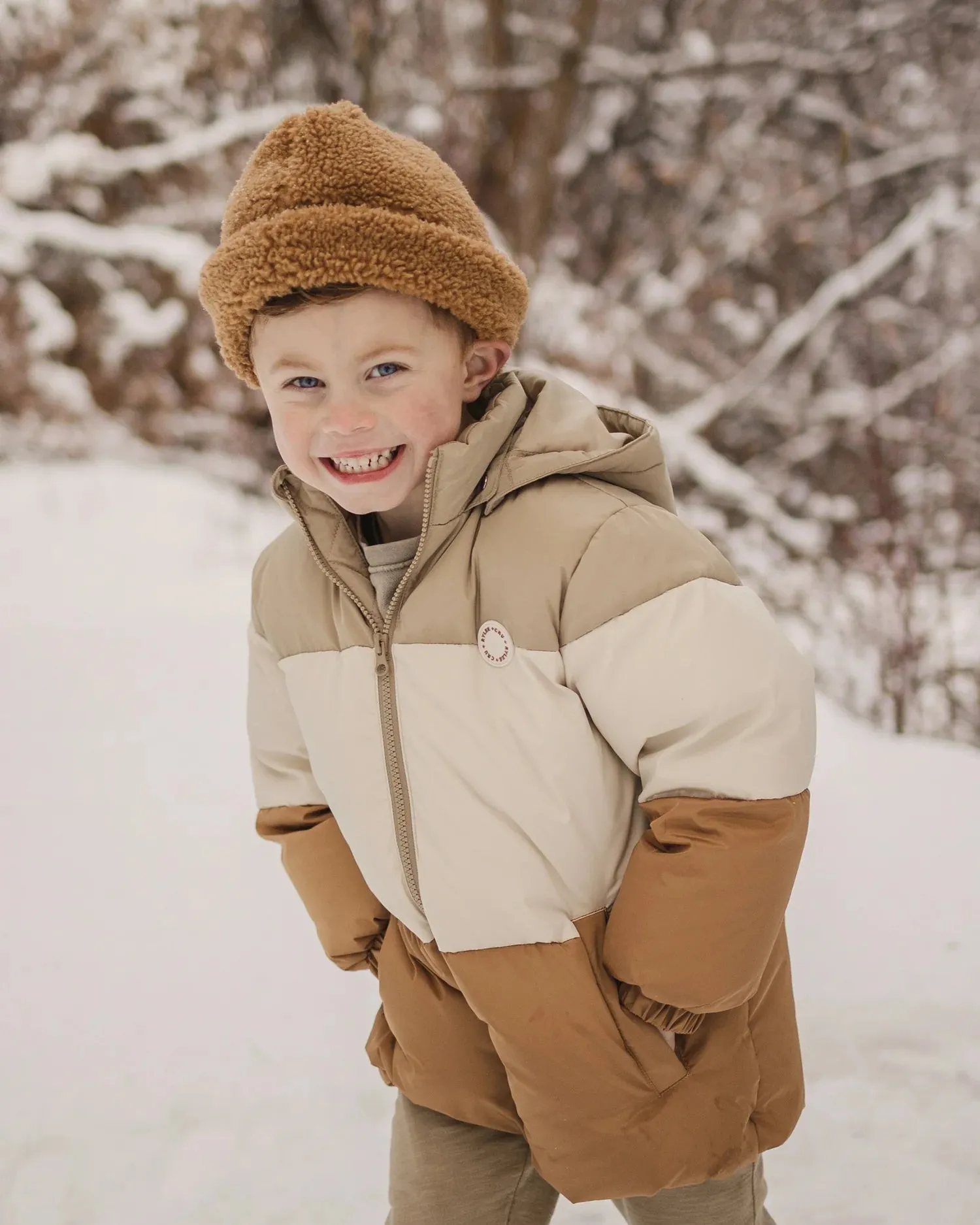 R C Color Block Puffer Jacket