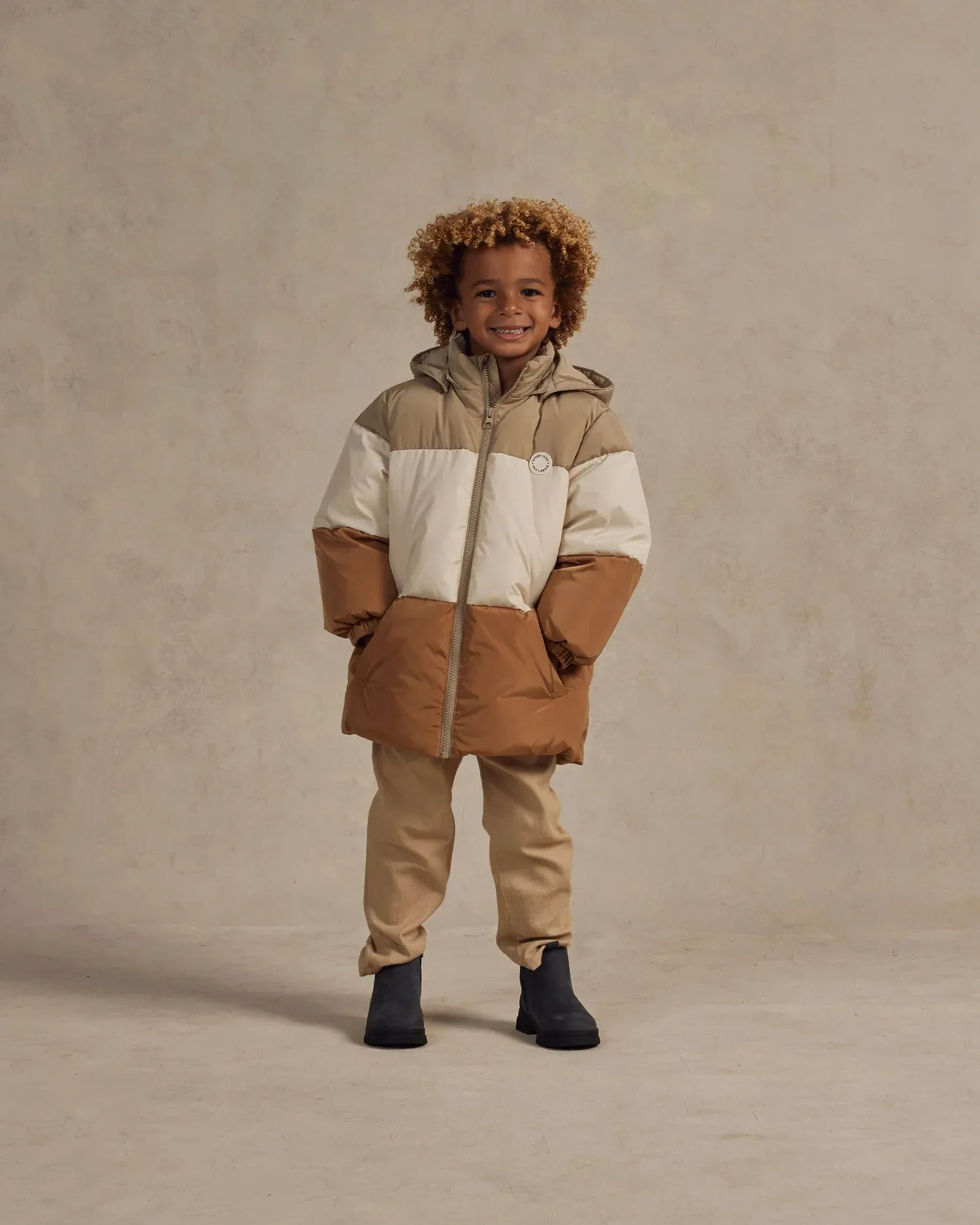 R C Color Block Puffer Jacket