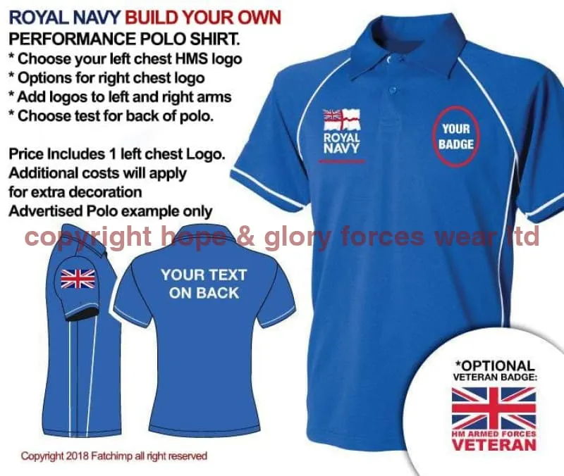 Royal Navy UNITS (Build Your Own) Men's Performance Polo Shirt
