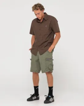 RUSTY Sheetya Loose Fit Cargo Short - Army