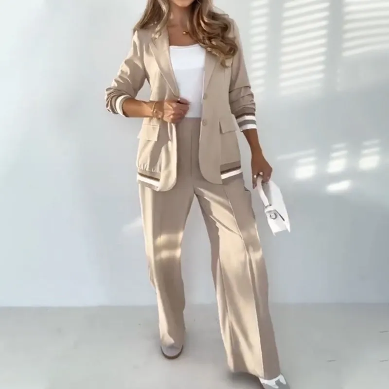💕Spring Hot-Sale 50%off💕Women's Casual Beige 2-Piece Set