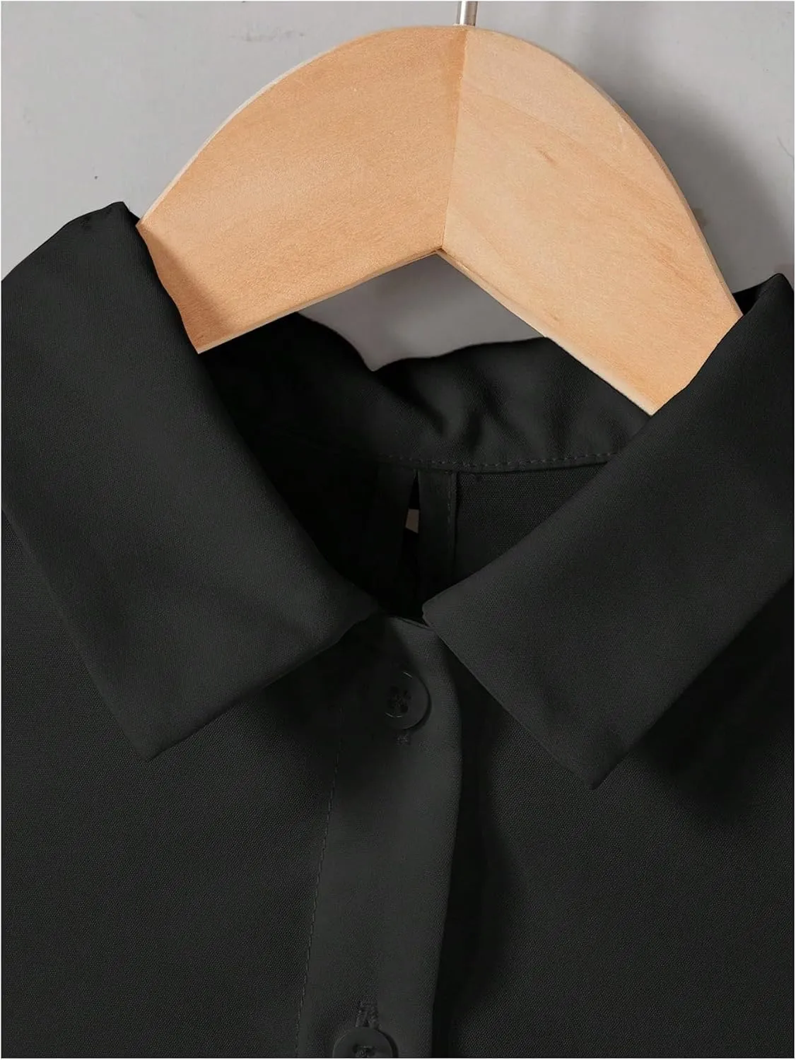 Verdusa Women's Bow Knot Split Back Button Up Blouse Top Sleeveless High Low Shirt