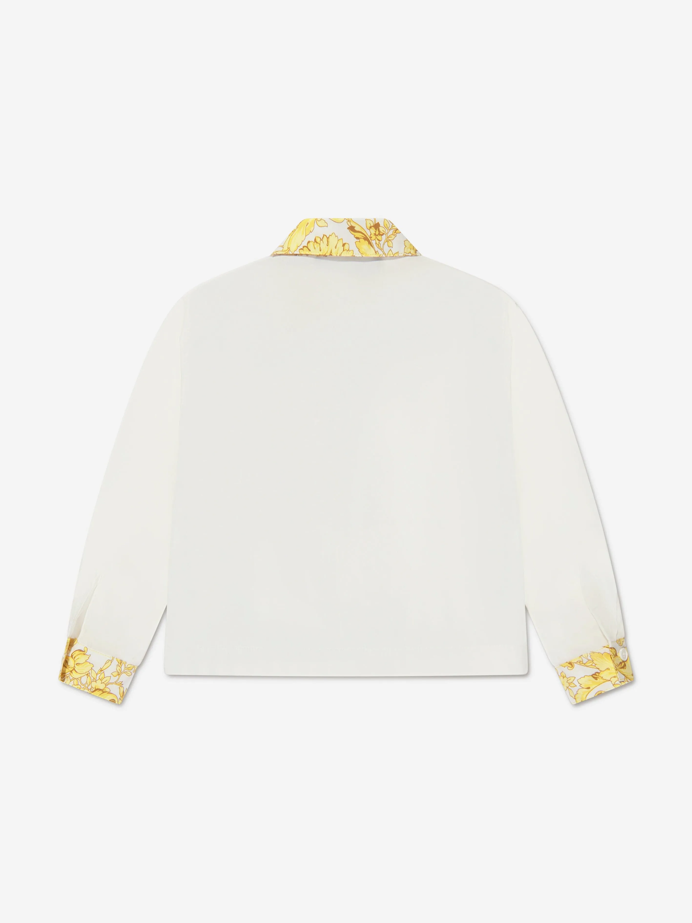 Versace Baby Boys Long Sleeve Barocco Shirt in White