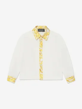 Versace Baby Boys Long Sleeve Barocco Shirt in White