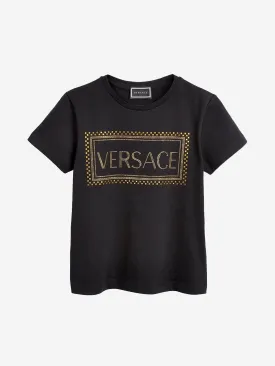 Versace Girls Stud Logo T-Shirt
