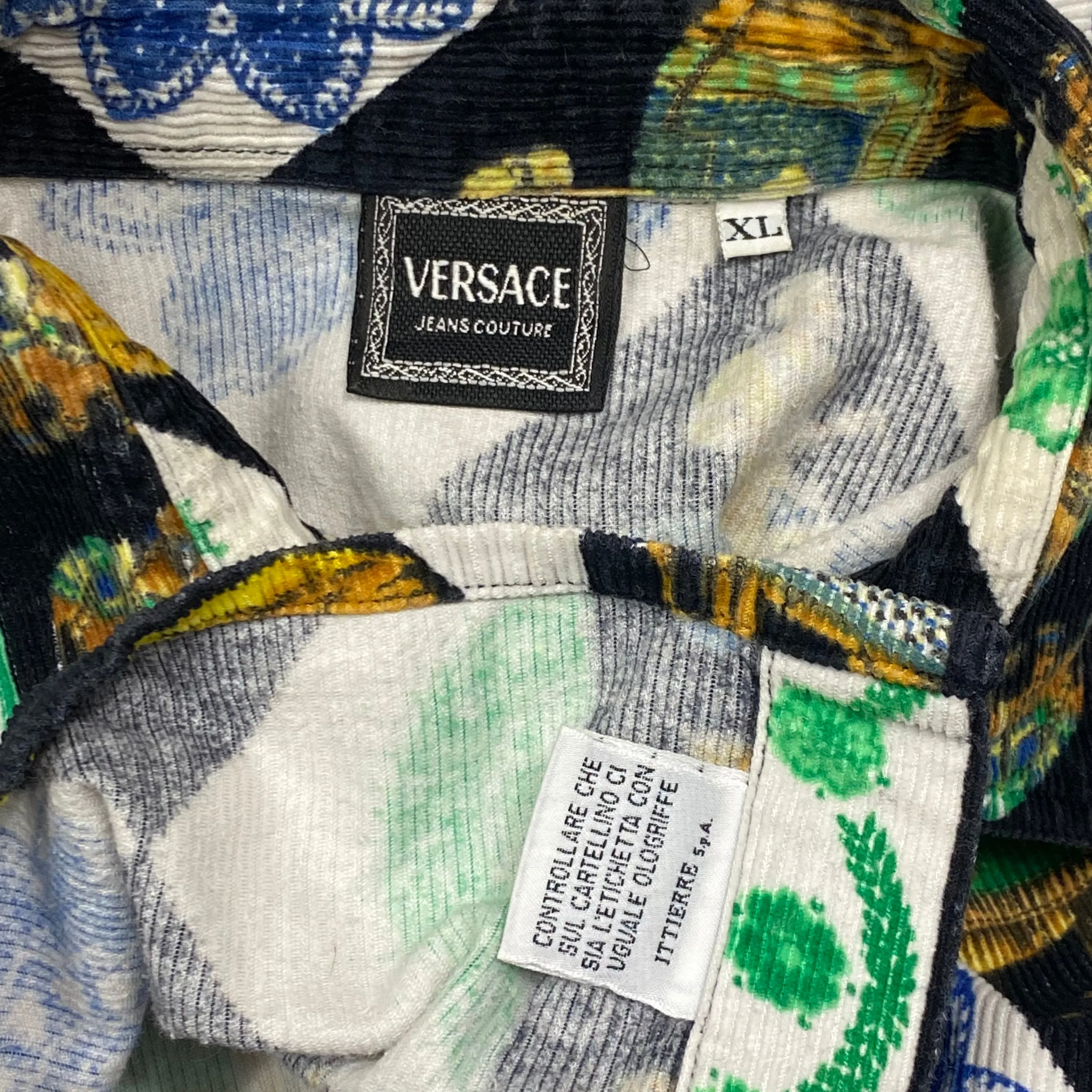 Versace VJC 90’s Corduroy Elephant Shirt - XL