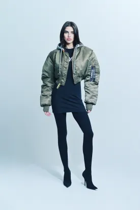 VETEMENTS | CROPPED HOODED BOMBER JACKET