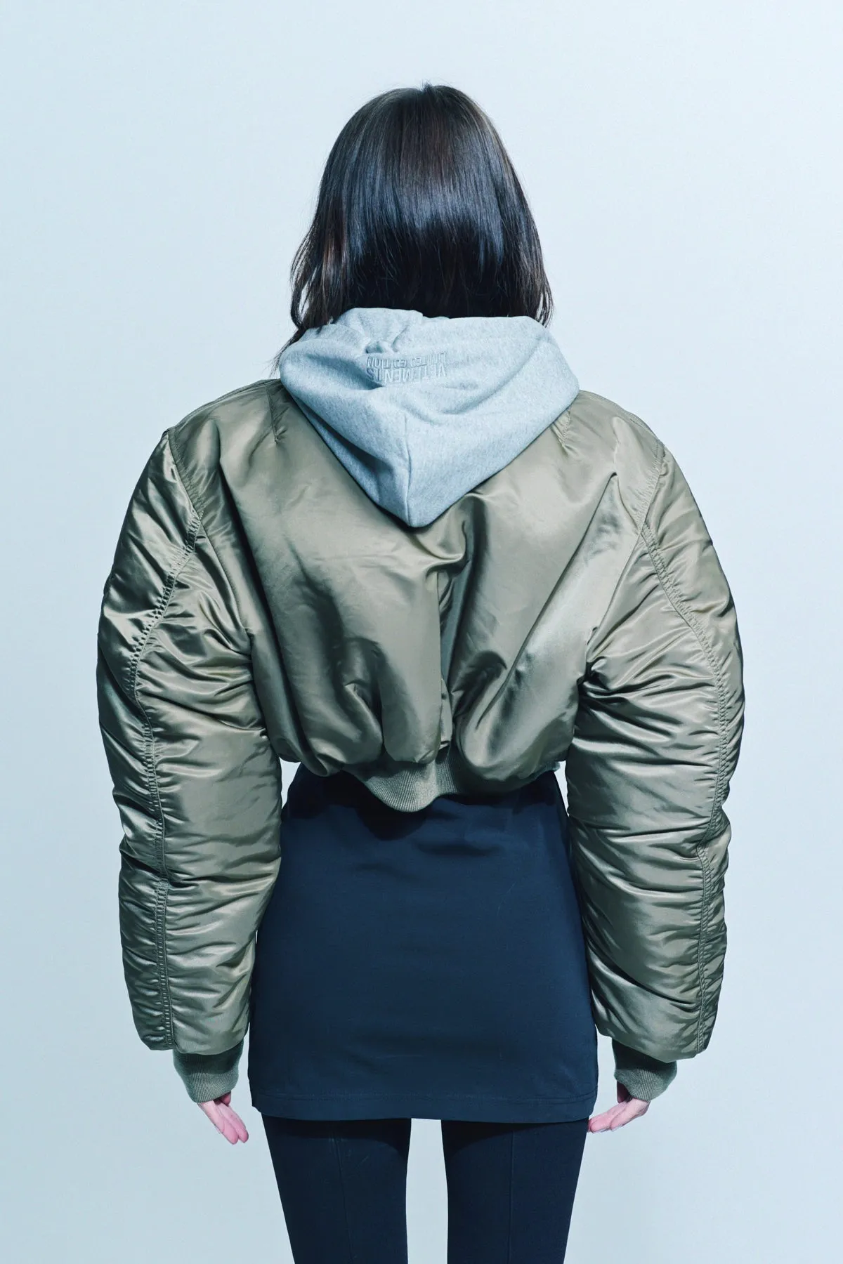 VETEMENTS | CROPPED HOODED BOMBER JACKET