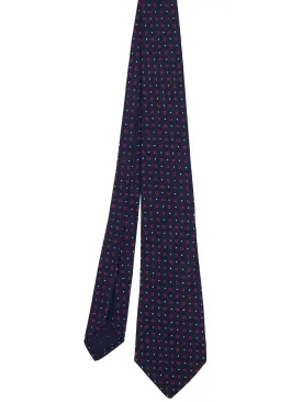 Vintage Tootal Navy Square and Dot Motif Tie