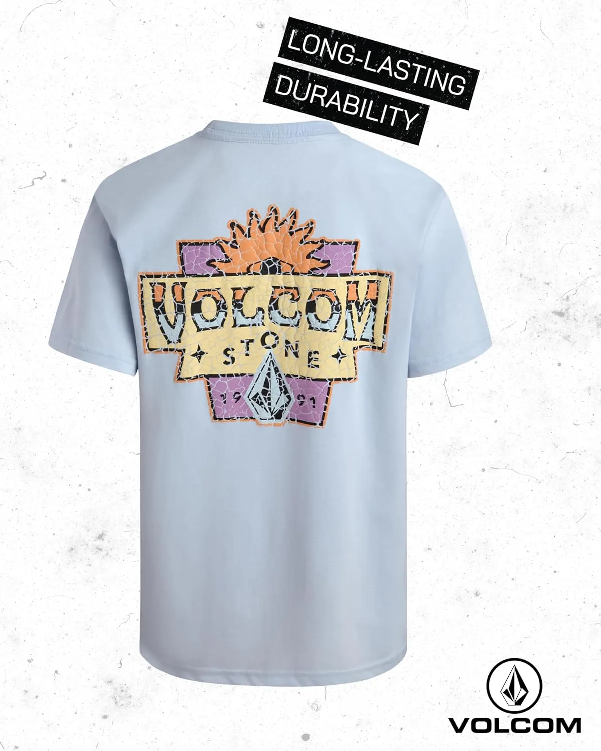 Volcom Boys T Shirt - Cotton Blend Short Sleeve Graphic Tees for Boys - Cool Casual Graphic T Shirts (Sizes: 2T-20)