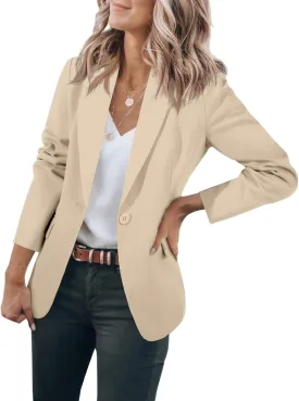 Women Blazers for Work Casual Open Front Long Sleeve Work Office Suit Jackets Lightweight Formal Business Blazer Coat