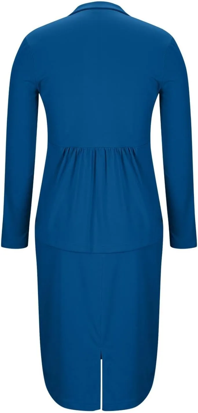 Women Two Piece Suit Skirt Set Business Casual Long Sleeve Blazer and Pencil Skirt Blazer Sets Women 2 Piece Outfits