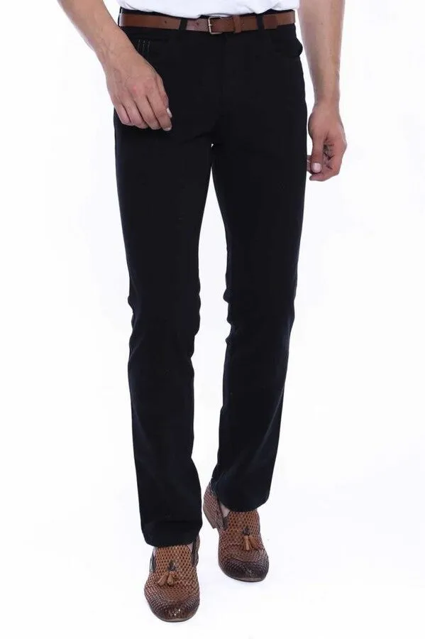 WSS Suede Black Men Jeans  - Singen