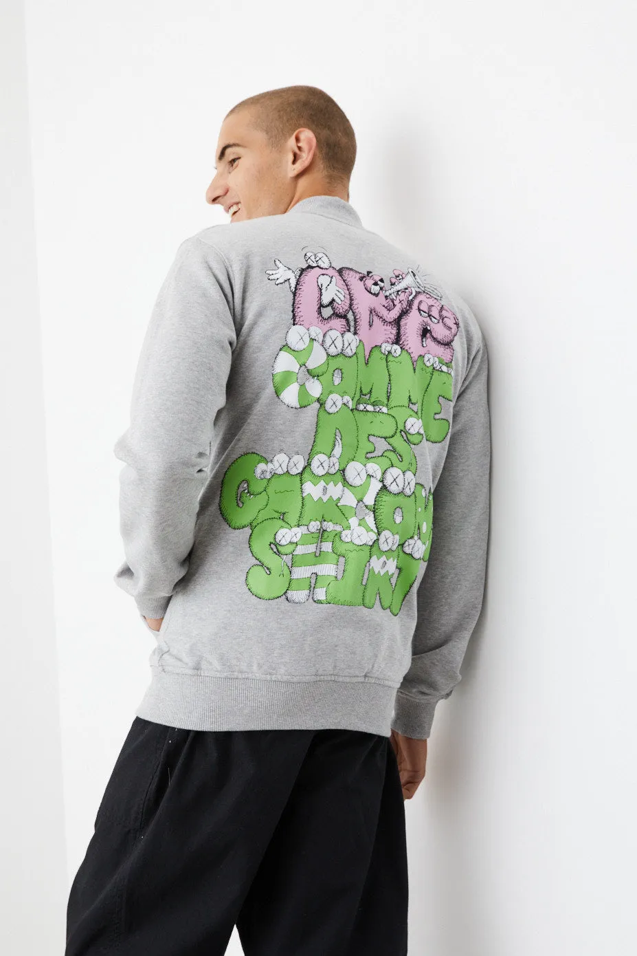 x Kaws Fleece Bomber Jacket