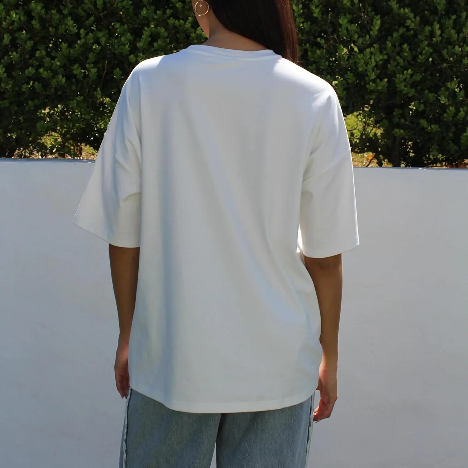 Y2k Oversized Summer Tops for Women Cute Bow Fruit Loose T Shirts Crew Neck Aesthetic Graphic Short Sleeve Tee